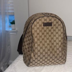 gucci monogram backpack
